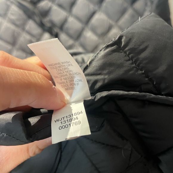 J Jill Quilted Jacket Women Black Down Barn Coat Chore Snap Front Goth Sz 3X - Picture 7 of 7